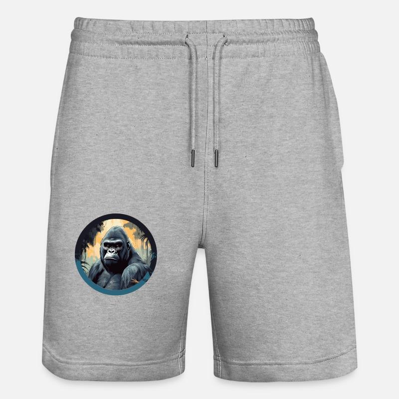 Gorille - Short de jogging bio TRAINER Stanley/Stella unisexe - gris chiné