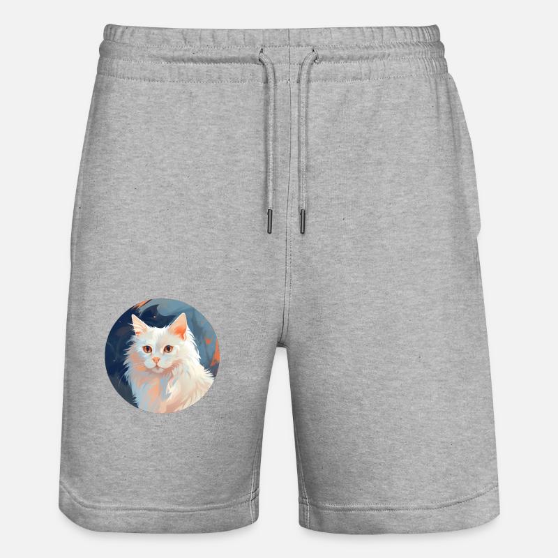 Chat angora turc - Short de jogging bio TRAINER Stanley/Stella unisexe - gris chiné