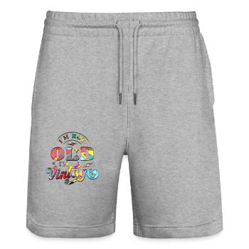 50. Geburtstag Vintage Retro Jahrgang 1973 Geburtstag - Stanley/Stella Unisex Bio Joggingshorts Trainer  - Grau meliert - Vorne - Nik (191cm) & Marisol (170cm)