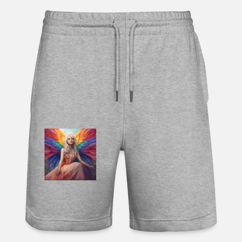 Rainbow Elf 4 - Stanley/Stella Unisex Bio Joggingshorts Trainer - Grau meliert