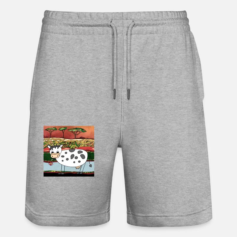 Vache - Short de jogging bio TRAINER Stanley/Stella unisexe - gris chiné