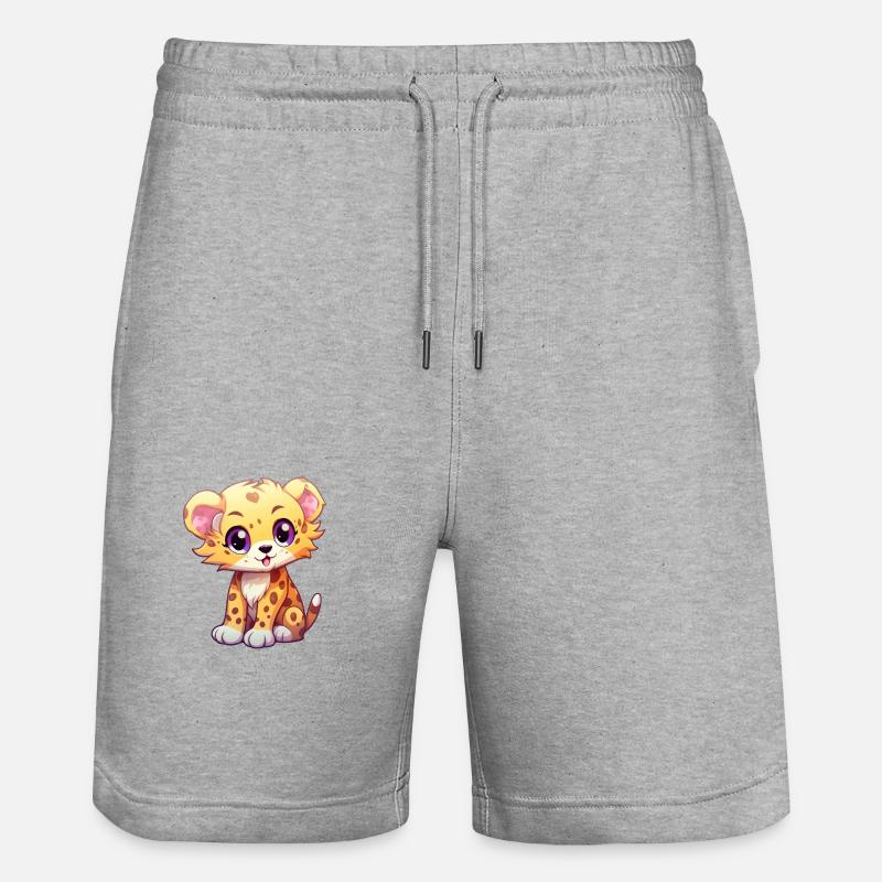 Guépard - Short de jogging bio TRAINER Stanley/Stella unisexe - gris chiné