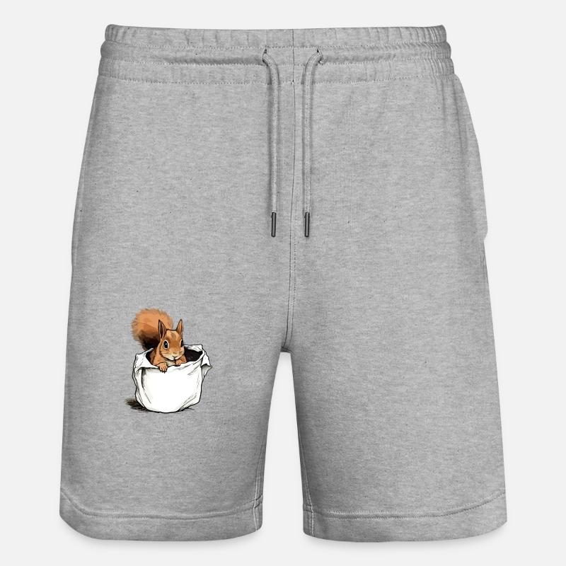 Biki l'écureuil - Short de jogging bio TRAINER Stanley/Stella unisexe - gris chiné