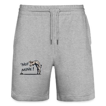 Not Mine! - Stanley/Stella Trainer Unisex Organic Jogging Shorts - heather grey - Front - Nik (191cm) & Marisol (170cm)