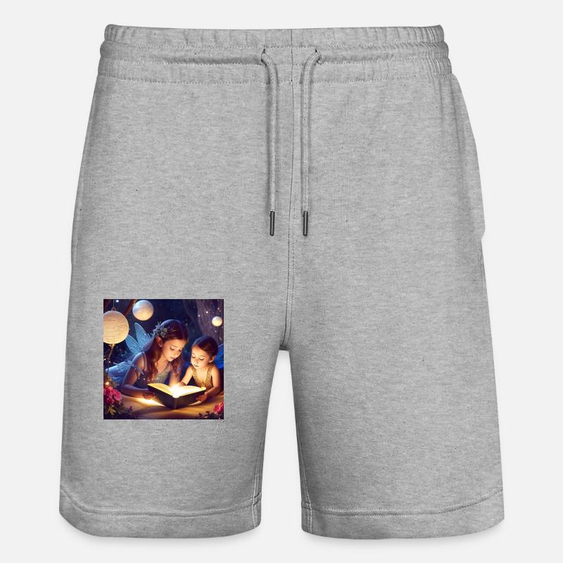 Märchenstunde - Stanley/Stella Unisex Bio Joggingshorts Trainer  - Grau meliert