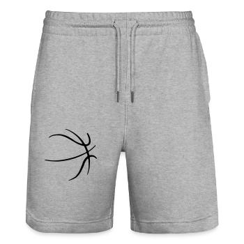 Basket-ball - Short de jogging bio TRAINER Stanley/Stella unisexe - gris chiné - Devant - Nik (191cm) & Marisol (170cm)
