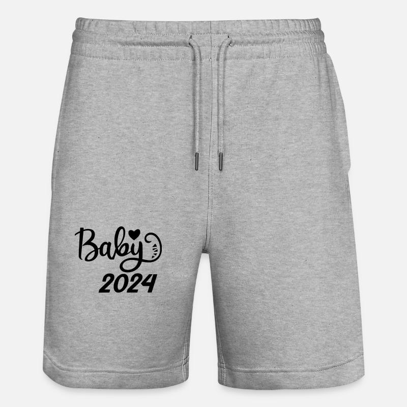 Bébé 2024 - Short de jogging bio TRAINER Stanley/Stella unisexe - gris chiné