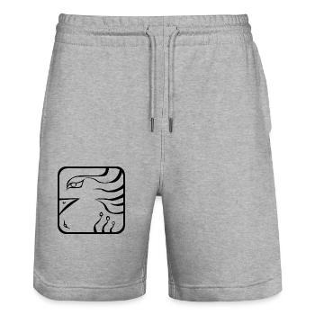 15 Kin Maya Adler BLK - Stanley/Stella Unisex Bio Joggingshorts Trainer  - Grau meliert - Vorne - Nik (191cm) & Marisol (170cm)