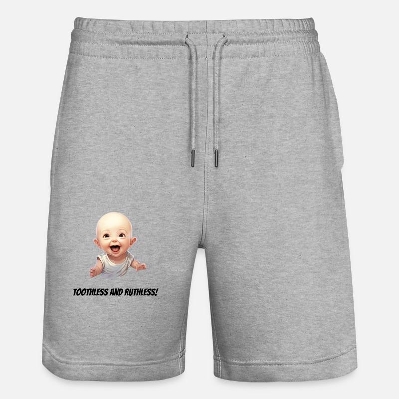 Krokmou et impitoyable ! - Short de jogging bio TRAINER Stanley/Stella unisexe - gris chiné