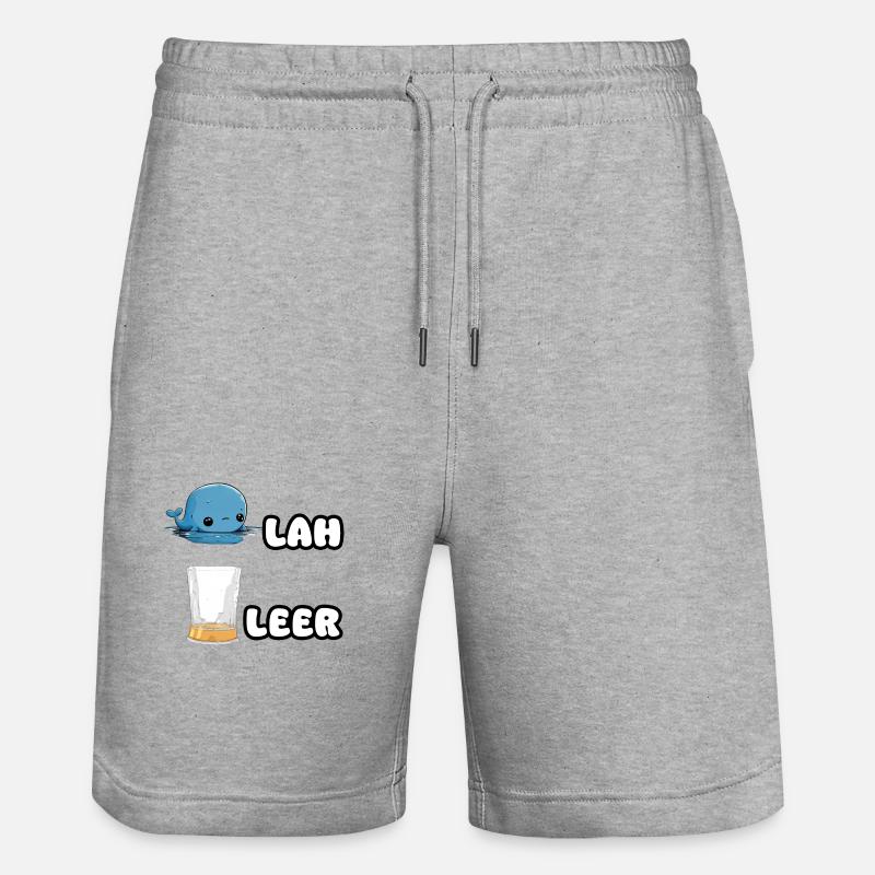 Wallah Bier Leer! - Stanley/Stella Unisex Bio Joggingshorts Trainer - Grau meliert