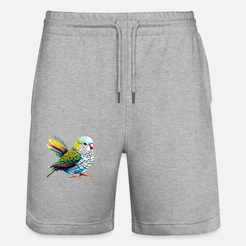 Calopsitte Perruche Oiseau Propriétaire d’oiseau - Short de jogging bio TRAINER Stanley/Stella unisexe - gris chiné