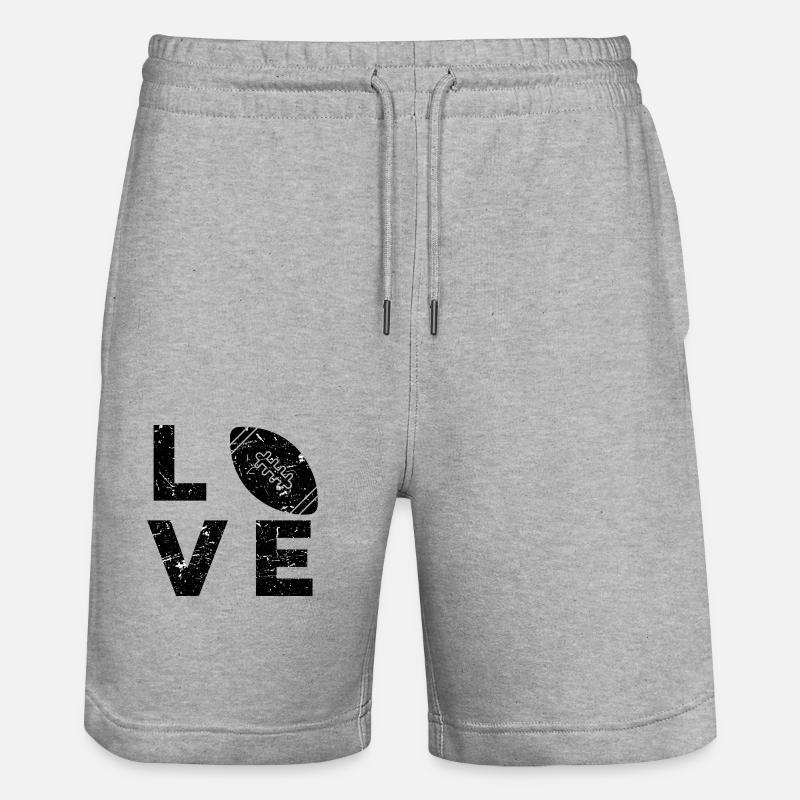 Rugby amour - Short de jogging bio TRAINER Stanley/Stella unisexe - gris chiné