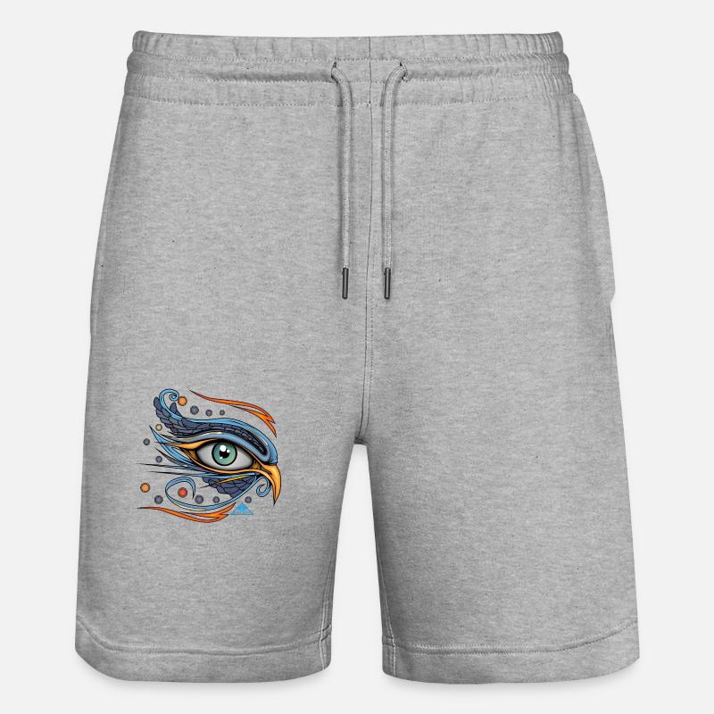 Symbole de l’œil d’Horus - Short de jogging bio TRAINER Stanley/Stella unisexe - gris chiné
