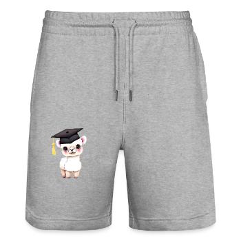 Baccalauréat en études alpaga Certificat de fin d’études - Short de jogging bio TRAINER Stanley/Stella unisexe - gris chiné - Devant - Nik (191cm) & Marisol (170cm)