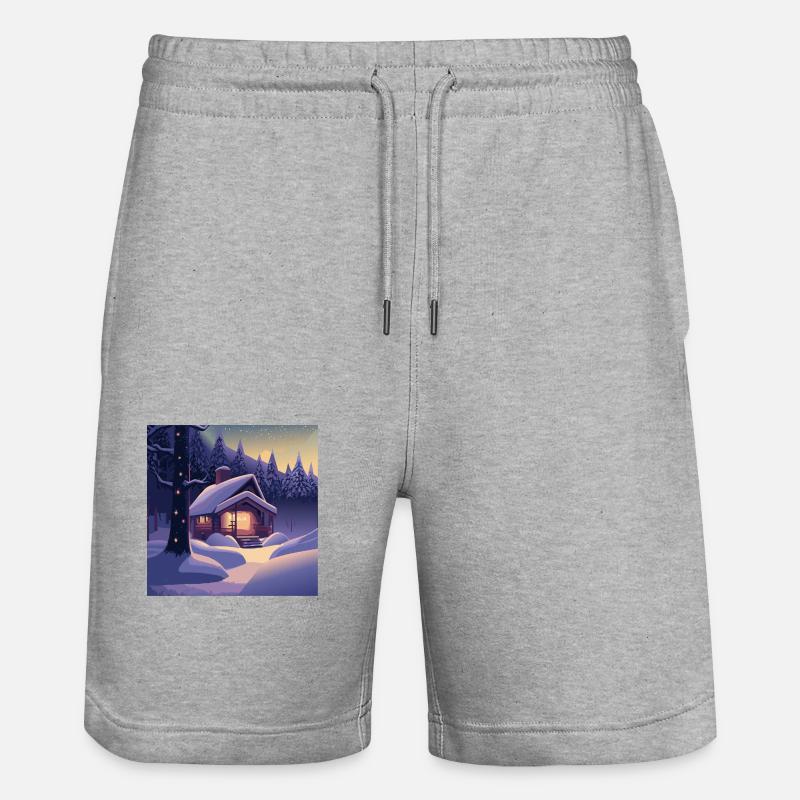 Cabane dans les bois - Short de jogging bio TRAINER Stanley/Stella unisexe - gris chiné