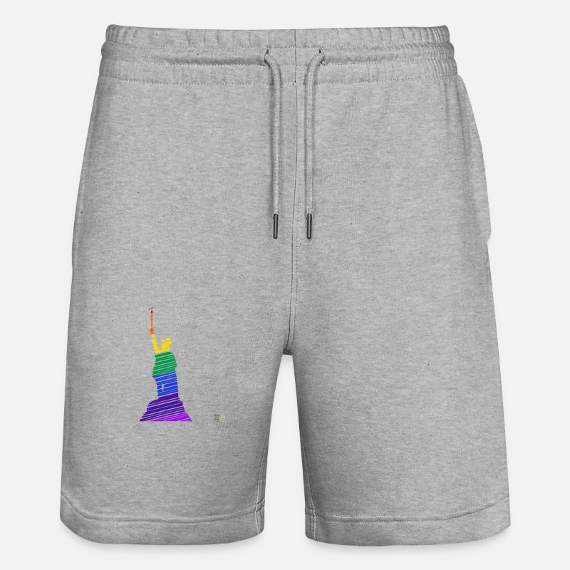 Monument d’Hermann Arc-en-ciel - Short de jogging bio TRAINER Stanley/Stella unisexe - gris chiné