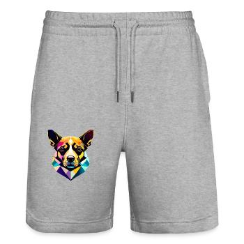 Hundehalter Hunde Schäferhund Hund Hundebesitzer - Stanley/Stella Unisex Bio Joggingshorts Trainer  - Grau meliert - Vorne - Nik (191cm) & Marisol (170cm)