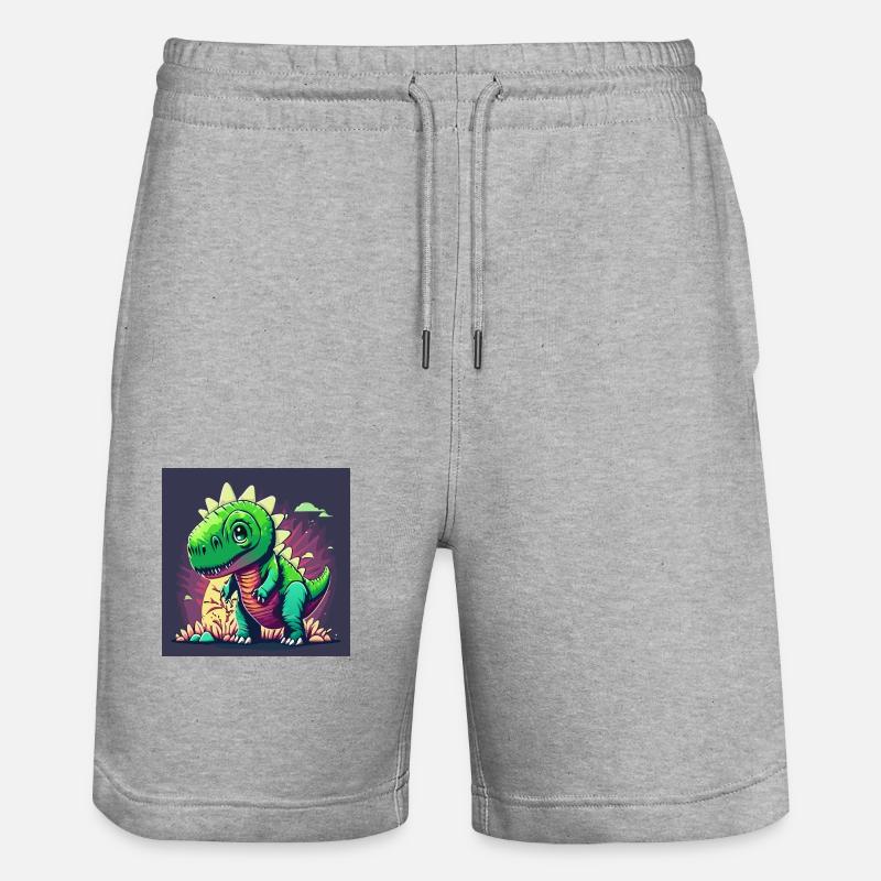 T-Rex dangereux - Short de jogging bio TRAINER Stanley/Stella unisexe - gris chiné