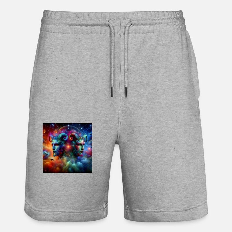 Satyre Gémeaux, Bélier - Short de jogging bio TRAINER Stanley/Stella unisexe - gris chiné
