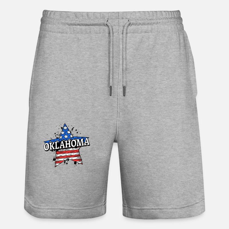 Oklahoma - États-Unis - États-Unis d’Amérique - Short de jogging bio TRAINER Stanley/Stella unisexe - gris chiné