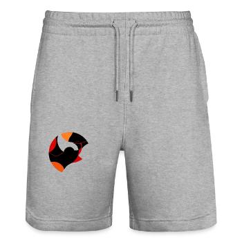 Vogel und Fisch runde abstrakt Illustration - Stanley/Stella Unisex Bio Joggingshorts Trainer  - Grau meliert - Vorne - Nik (191cm) & Marisol (170cm)