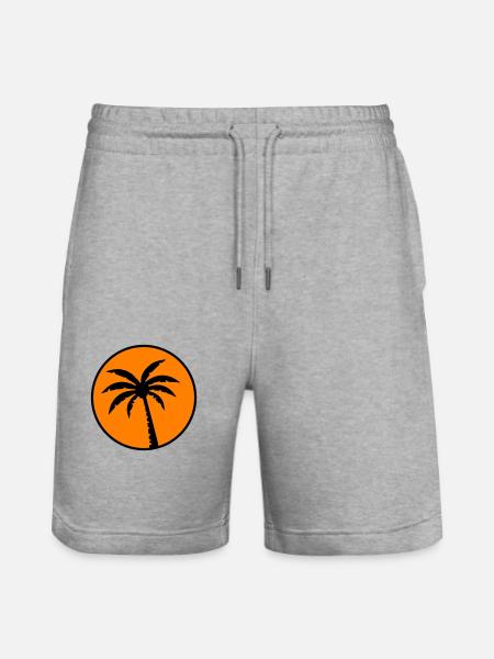 Palm 2 - Stanley/Stella Trainer Unisex Organic Jogging Shorts - heather grey