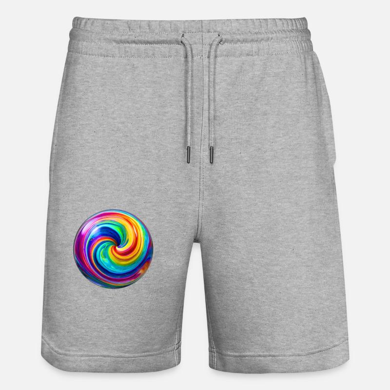 Tourbillon magique Marbre - Short de jogging bio TRAINER Stanley/Stella unisexe - gris chiné