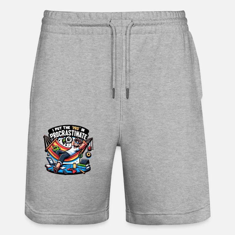 J’ai mis 'Pro' dans Procrastinate - Short de jogging bio TRAINER Stanley/Stella unisexe - gris chiné