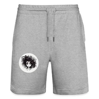 Frau - Stanley/Stella Unisex Bio Joggingshorts Trainer  - Grau meliert - Vorne - Nik (191cm) & Marisol (170cm)