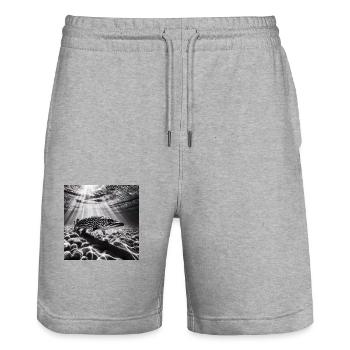 Brochet Photo 3 - Short de jogging bio TRAINER Stanley/Stella unisexe - gris chiné - Devant - Nik (191cm) & Marisol (170cm)