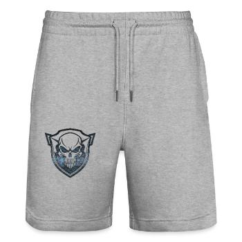 Army War Military Uniform Force Soldier Camouflage - Stanley/Stella Trainer Unisex Organic Jogging Shorts - heather grey - Front - Nik (191cm) & Marisol (170cm)