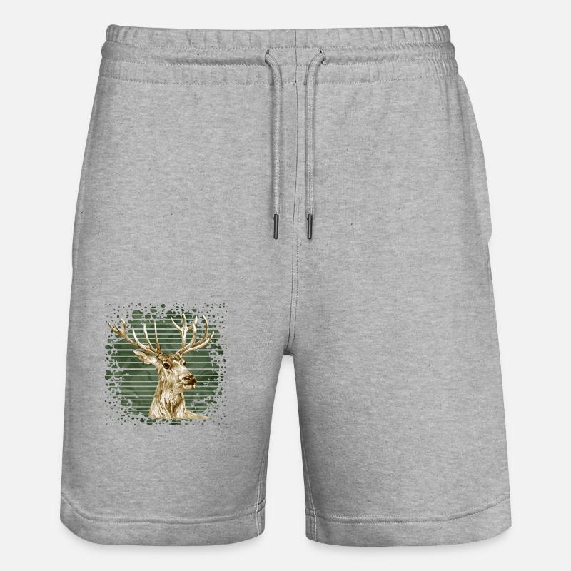 Cerf - Short de jogging bio TRAINER Stanley/Stella unisexe - gris chiné