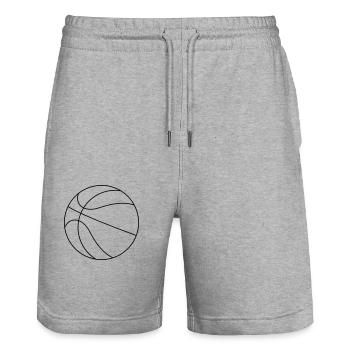 Basket-ball 1 - Short de jogging bio TRAINER Stanley/Stella unisexe - gris chiné - Devant - Nik (191cm) & Marisol (170cm)