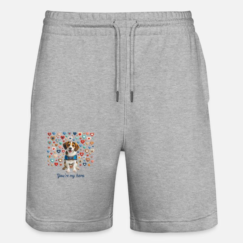 Chien de thérapie des merveilles - Short de jogging bio TRAINER Stanley/Stella unisexe - gris chiné