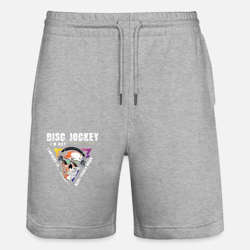 DJ Techno Party - Short de jogging bio TRAINER Stanley/Stella unisexe - gris chiné