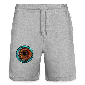 Pipes are everywhere - Stanley/Stella Trainer Unisex Organic Jogging Shorts - heather grey - Front - Nik (191cm) & Marisol (170cm)