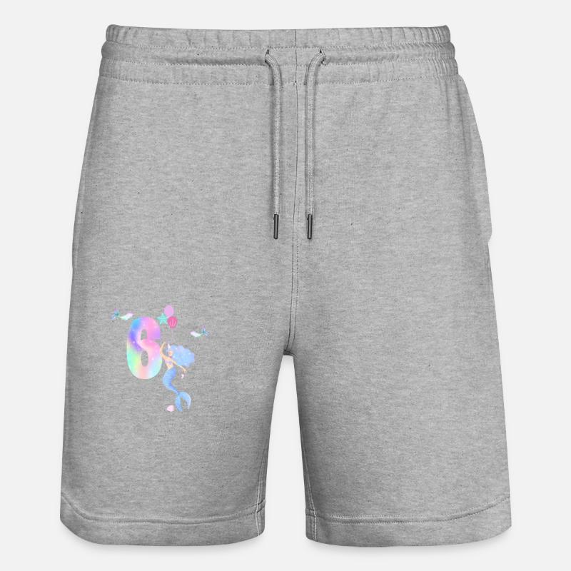 6e anniversaire sirène - Short de jogging bio TRAINER Stanley/Stella unisexe - gris chiné