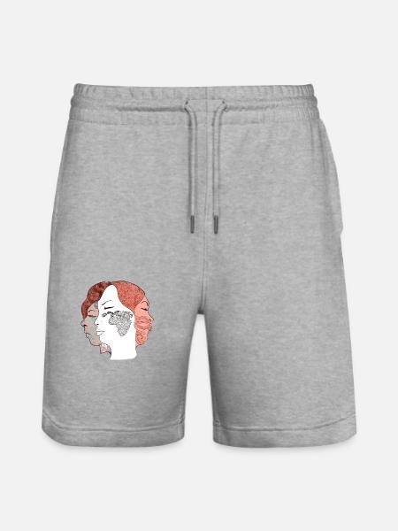 Les trois femmes n°2 - Short de jogging bio TRAINER Stanley/Stella unisexe - gris chiné