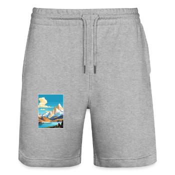 Santa Cruz Argentinien Vintage Reiseposter WPA Kunst - Stanley/Stella Unisex Bio Joggingshorts Trainer  - Grau meliert - Vorne - Nik (191cm) & Marisol (170cm)