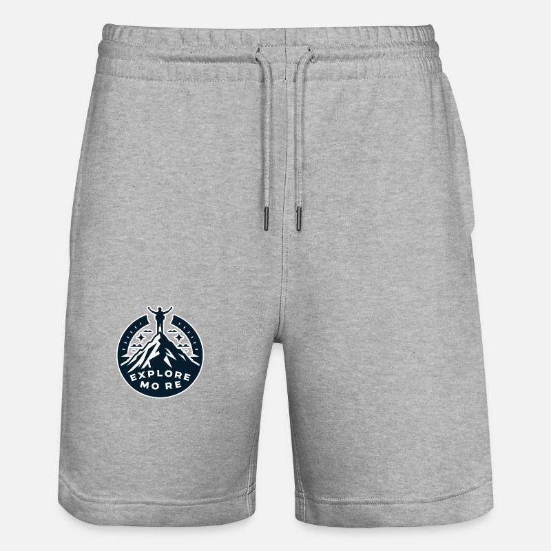 Explore more - Wanderer - Stanley/Stella Unisex Bio Joggingshorts Trainer  - Grau meliert