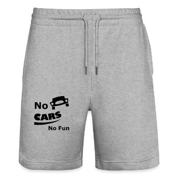 For the car freaks - Stanley/Stella Trainer Unisex Organic Jogging Shorts - heather grey - Front - Nik (191cm) & Marisol (170cm)