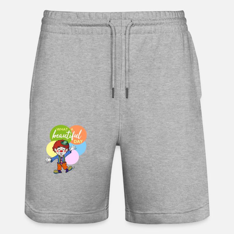 what a beautiful day - Stanley/Stella Unisex Bio Joggingshorts Trainer  - Grau meliert