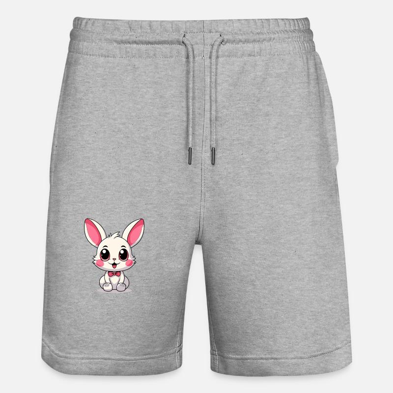 Bébé lapin - Short de jogging bio TRAINER Stanley/Stella unisexe - gris chiné