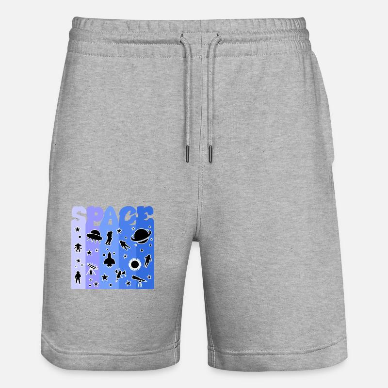 Espace, Astronaute, Espace, Espace - Short de jogging bio TRAINER Stanley/Stella unisexe - gris chiné