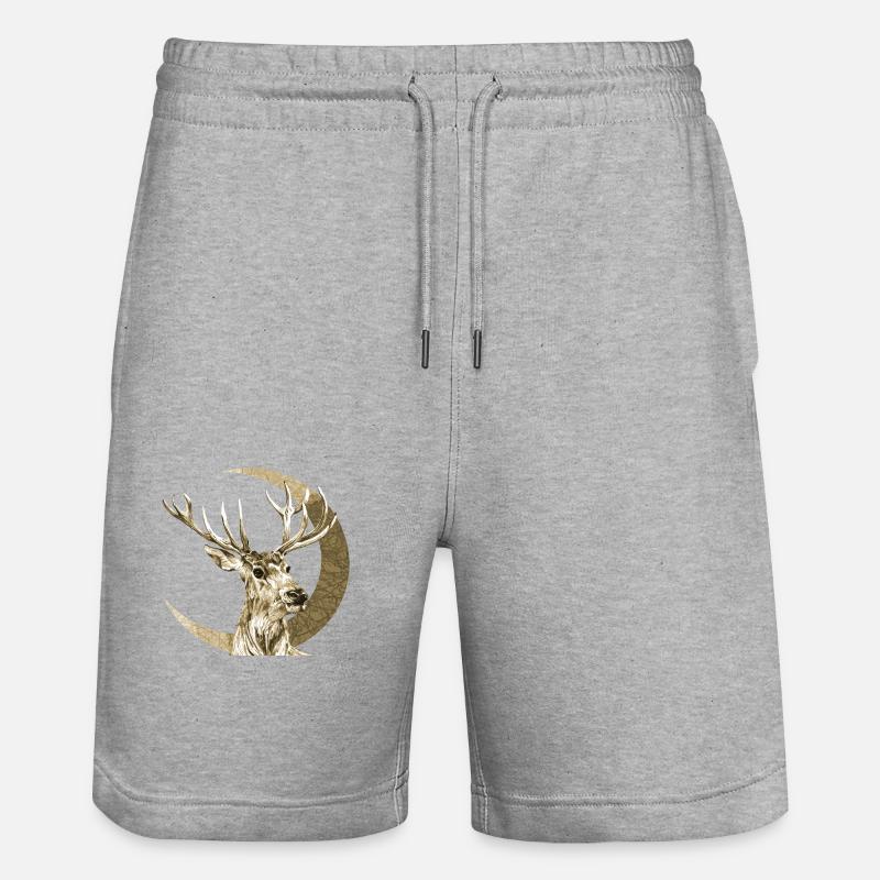 Cerf - Short de jogging bio TRAINER Stanley/Stella unisexe - gris chiné