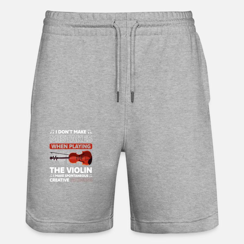 Musician, Violinist, Classical, String Instrument - Stanley/Stella Trainer Unisex Organic Jogging Shorts - heather grey