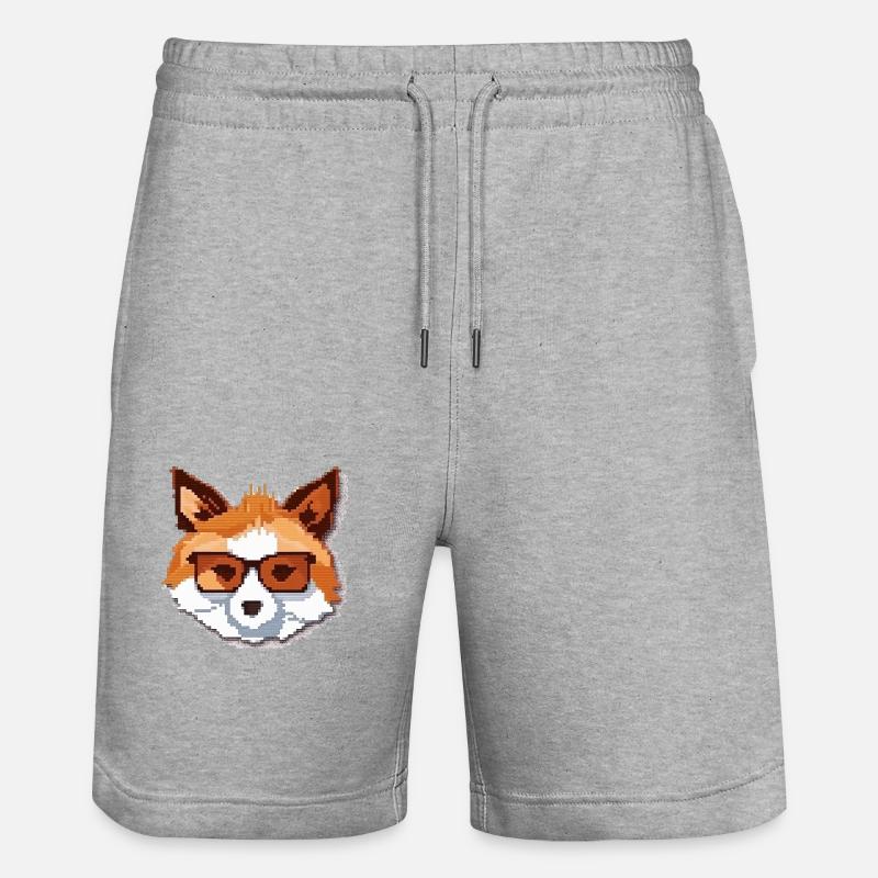 Pixoto le renard - Short de jogging bio TRAINER Stanley/Stella unisexe - gris chiné