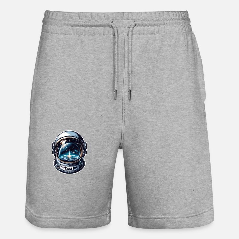 Rêver grand - Illustration d’astronaute - Short de jogging bio TRAINER Stanley/Stella unisexe - gris chiné