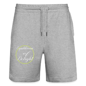 Présent Idée présente Équilibre holistique - Short de jogging bio TRAINER Stanley/Stella unisexe - gris chiné - Devant - Nik (191cm) & Marisol (170cm)