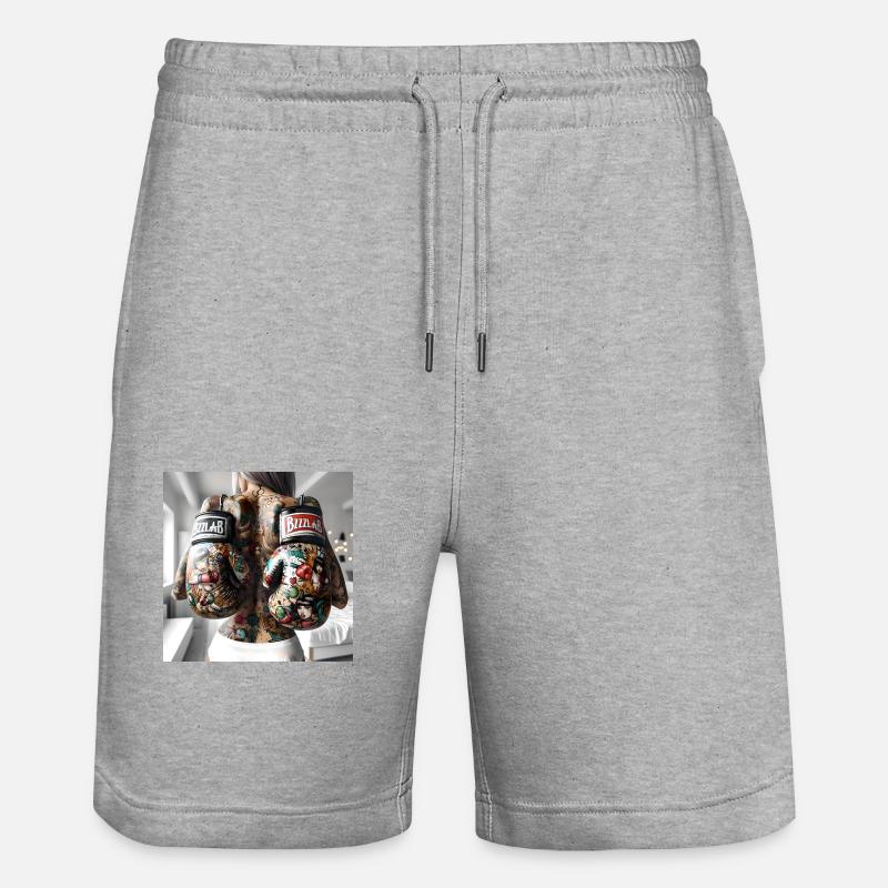 Pop Comics Boxers - Stanley/Stella Unisex Bio Joggingshorts Trainer  - Grau meliert